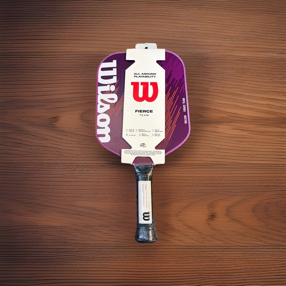 Pickleball Paddle Wilson Fierce Team 16"Purple 8.2 oz Lightweight Composition